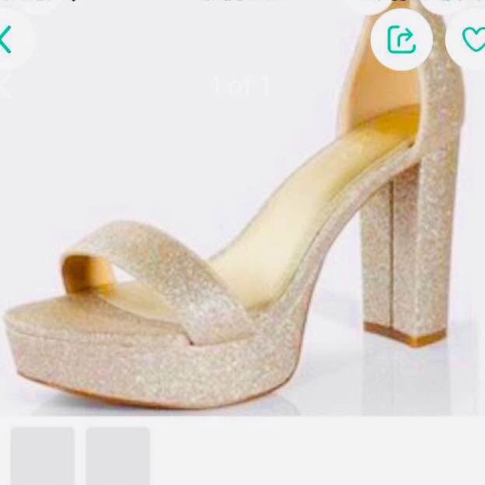 Elegant Glitter Platform Heels